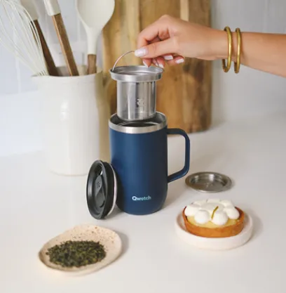 Best Compagnie & Co Insulated mug with filter (470ml) - Dark Blue