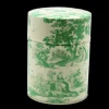 Fashion Compagnie & Co Tea storage canister Toile de Jouy (green)